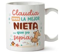 MUGFFINS Tazas Personalizadas para NIETA - En Español - Mejor que yo Sepia - 11 oz / 330 ml - Regalo personalizable original y divertido