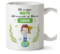 MUGFFINS Tazas Personalizadas para NIETO - En Español - Eres Mejor del Mundo - 11 oz / 330 ml - Regalo personalizable original y divertido
