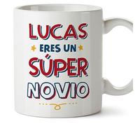 MUGFFINS Tazas Personalizadas para NOVIO - En Español - Eres Súper - 11 oz / 330 ml - Regalo personalizable original y divertido