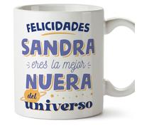 MUGFFINS Tazas Personalizadas para NUERA - En Español - Mejor del universo - 11 oz / 330 ml - Regalo personalizable original y divertido
