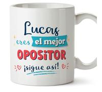 MUGFFINS Tazas Personalizadas para OPOSITOR hombre - En Español - Sigue así! - 11 oz / 330 ml - Regalo Personalizable original y divertido