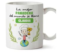 MUGFFINS Tazas Personalizadas para PANADERA mujer - En Español - Eres Mejor del Mundo - 11 oz / 330 ml - Regalo Personalizable original y divertido