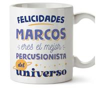 MUGFFINS Tazas Personalizadas para PERCUSIONISTA hombre - En Español - Mejor del universo - 11 oz / 330 ml - Regalo Personalizable original y divertido