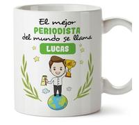 MUGFFINS Tazas Personalizadas para PERIODISTA hombre - En Español - Eres Mejor del Mundo - 11 oz / 330 ml - Regalo Personalizable original y divertido