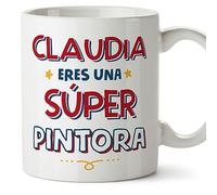 MUGFFINS Tazas Personalizadas para PINTORA mujer - En Español - Eres Súper - 11 oz / 330 ml - Regalo Personalizable original y divertido