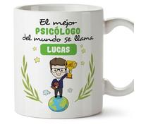 MUGFFINS Tazas Personalizadas para PSICÓLOGO hombre - En Español - Eres Mejor del Mundo - 11 oz / 330 ml - Regalo Personalizable original y divertido