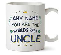 MUGFFINS Tazas Personalizadas para TÍO - En Inglés - World's Best - 11 oz / 330 ml - Regalo personalizable original y divertido