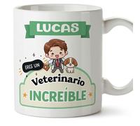MUGFFINS Tazas Personalizadas para VETERINARIO hombre - En Español - Eres increíble - Kawaii - 11 oz / 330 ml - Regalo Personalizable original y divertido