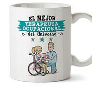 MUGFFINS Terapeuta Ocupacional Tazas Originales de café y Desayuno para Regalar a Trabajadores Profesionales - Esta Taza Pertenece al Mejor Terapeuta Ocupacional del Universo - Cerámica 350 ml