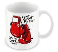 MUGGZ Taza de regalo para boxeador/boxeo, no cuentes los días, haz que los días cuenten. Taza de café divertida personalizada, regalo único para amigos y familiares