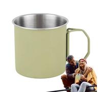 Mughe da viaggio in acciaio inossidabile - set di tazze da caffè da 350 ml, equipo da bere all'aperto durevole | Taza de asa plegable, herramienta de senderismo compacta, soporte para bebidas
