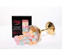 Mughe Gourmet Caja de Regalo Elegante de Delicias Turcas -200g/7.05oz- Halal, Vegano - Sabores Frutales de Lokum: Rosa, Fresa, Limón, Naranja, Menta - Perfecto para ocasiones especiales, Cumpleaños