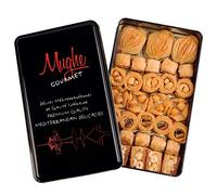 Mughe Gourmet - Caja de regalo elegante de surtido de postres de baklava - 500g/1.1lbs - Baklavas pistacho, anacardo, avellana en tamaño bocado - Dulces de baklawa perfectos para cumpleaños, Navidad