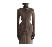 Mugler - Giacca Camicia - Jackets - Mujer - Marrón - M -