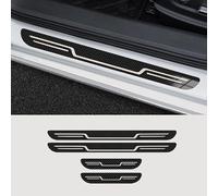 MUGONGWEI 4 Piezas Coche Acero Inoxidable Decoración para Estribos, para MG HS (PHEV) 2018-2023 2024 2025 Protector de arañazos, Accesorio de decoración de Estilo,Carbon Fiber Texture