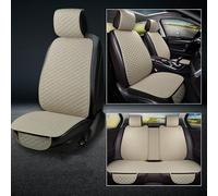 MUGONGWEI Fundas Asientos Coche para Toyota Auris Avensis Aygo Camry 40 50 2015-2018 Delanteros Y Traseros Cómodo Juegos De Cubreasientos Protector Interior Accesorios,C Beige