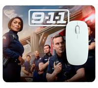 MUGSVILLE 9-1-1 911 Angela Bassett Jennifer Love Hewitt Peter Krause Kenneth Choi Alfombrilla para Ordenador - 19x23cm