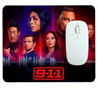 MUGSVILLE 9-1-1 911 Angela Bassett Jennifer Love Hewitt Peter Stark Ryan Guzman Alfombrilla para Ordenador - 19x23cm
