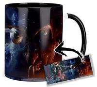 MUGSVILLE A Nightmare On Elm Street Freddy Krueger B Taza Interior y Asa Negra Ceramica Mug