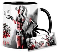 MUGSVILLE Batman Arkham City Harley Quinn Taza Interior y Asa Negra Ceramica Mug
