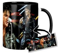 MUGSVILLE Elvis Presley The Comeback Special A Taza Interior y Asa Negra Ceramica Mug