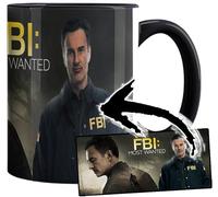MUGSVILLE FBI Most Wanted Julian Mcmahon Taza Interior y Asa Negra Ceramica Mug