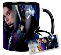 MUGSVILLE Hawkeye Jeremy Renner Kate Bishop Taza Interior y Asa Negra Ceramica Mug