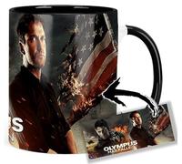 MUGSVILLE Olympus Has Fallen Gerard Butler Taza Interior y Asa Negra Ceramica Mug