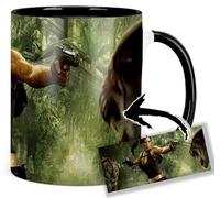 MUGSVILLE Tomb Raider Underworld Lara Croft Taza Interior y Asa Negra Ceramica Mug