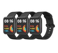 Mugust 3Pack Correas para Redmi Watch 2 Lite/Xiaomi Mi Watch 2 Lite Mujer Hombre,Silicona Coloridos Recambio Suave Pulseras Repuesto para Xiaomi Mi Watch 2 Lite/Redmi Watch 2 Lite(Negro/Negro/Negro)