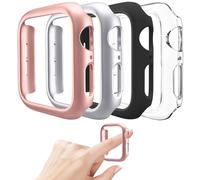 Mugust Paquete de 4 Unidades compatibles con Apple Watch Case 38mm Series 3/2/1, Hard PC Bumper Case Cover Cover Frame Compatible para iWatch 38mm