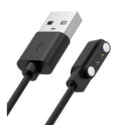 Mugust USB C Cargador Magnético para Reloj Inteligente (2 pines 4mm) para YAMAY SW022, AGPTEK LW11, Ticwatch GTX, Haylou LS05 Cable de Carga USB Repuesto para Reloj Inteligente Accesorios(USB C 100cm)