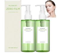 Mugwort Film&ZeroFilm Cleansing Oil, Gentle Facial Cleanser for Deep Pore, Double Cleanse-No Clog Pores, Daily Makeup&Blackhead Removal,Makeup Remover,Deep Pore Cleanser,Leaves Skin Soft & Hydrated (2