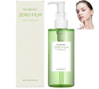 Mugwort Film&ZeroFilm Cleansing Oil, Gentle Facial Cleanser for Deep Pore, Double Cleanse-No Clog Pores, Daily Makeup&Blackhead Removal,Makeup Remover,Deep Pore Cleanser,Leaves Skin Soft&Hydrated