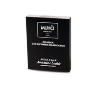 MUHA' | Ambientador de coche recarga, fragancia agua y sal, liberación gradual de perfume