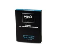 MUHA' - Ambientador para coche, menta y sándalo | Liberación de Perfume Gradual