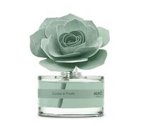 MUHA' | Difusor de fragancia para ambientes Rosa Diffuser, Fragancia Cuoio e Frutti, Difusor de Ambiente con Rosa de Madera de Abedul, Formato de 50 ml