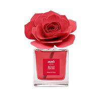 MUHA' | Difusor de fragancia para ambientes Rosa Diffuser, Fragancia Petali di Rosa, Difusor de Ambiente con Rosa de Madera de Abedul, Formato de 100 ml