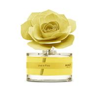 MUHA' | Difusor de fragancia para ambientes Rosa Diffuser, Fragancia Uva e Fico, Difusor de Ambiente con Rosa de Madera de Abedul, Formato de 50 ml