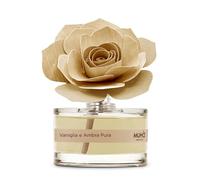 MUHA' | Difusor de fragancia para ambientes Rosa Diffuser, Fragancia Vaniglia e Ambra Pura, Difusor de Ambiente con Rosa de Madera de Abedul, Formato de 50 ml
