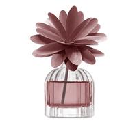 Muhà Difusor de perfume de 60 ml. Flower Diffuser fabricado en vidrio y madera. Dimensiones: 118 x 139 x 152 mm. Objeto de color burdeos y frangrancia: granada. La referencia es h10