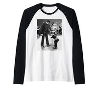 Muhammad Ali Boxer lucha contra el actor Kenny Baker 1979 Camiseta Manga Raglan