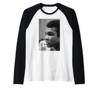 Muhammad Ali en el Caesars Palace para Joe Bugner Boxing Match Camiseta Manga Raglan