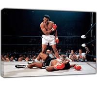 Muhammad ALI - Impresión sobre lienzo enmarcado para decoración del hogar, listo para colgar, 16'' x 12'' inch(40x 30 cm) -38mm depth