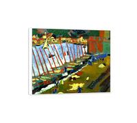 MUHJDYC André Derain Famosa Arte Pintura-Cuadros sobre Lienzo-Marco Blanco Decoracion Salon-Reproducción(Puerto de Collioure 2) 60x70cm