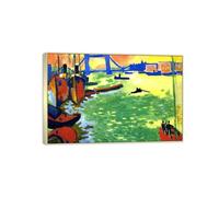 MUHJDYC André Derain Famosa Arte Pintura-Cuadros sobre Lienzo-Marco Plateado Decoracion Salon-Reproducción(Thames, Londres) 50x75cm