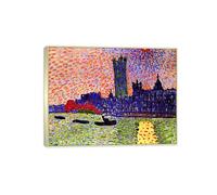 MUHJDYC André Derain Famosa Arte Pintura-Cuadros sobre Lienzo-Marco Plateado Decoracion Salon-Reproducción(Abadía de Westminster) 60x80cm