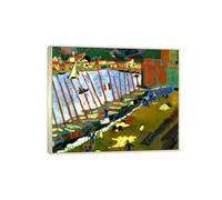 MUHJDYC André Derain Famosa Arte Pintura-Cuadros sobre Lienzo-Marco Plateado Decoracion Salon-Reproducción(Puerto de Collioure 2) 30x35cm