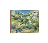 MUHJDYC Auguste Renoir Famosos Arte Cuadros Impresión sobre Lienzo-Marco de Madera Imagen Decoracion Salon-Reproducción(Montaña) 20x25cm-8x10in