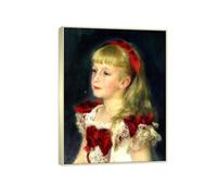 MUHJDYC Auguste Renoir Famosos Arte Cuadros Impresión sobre Lienzo-Plateado Marco Imagen Decoracion Salon-Reproducción(Niña) 20x25cm-8x10in